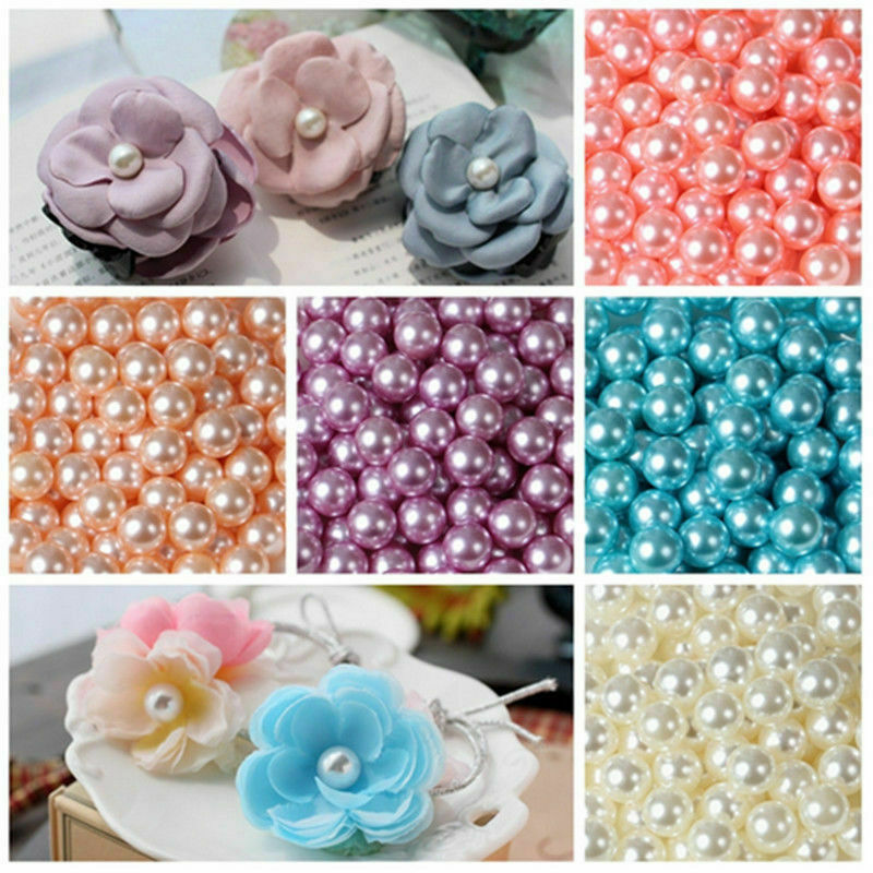 1 Box of Plastic Beads Round Style Beads DIY Accessories