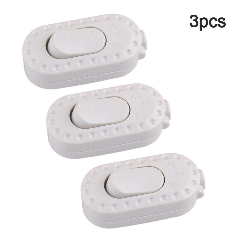 3xBedside Lamp Switch AC 250V 6A Inline ON OFF Table Desk Lamp Cord Cable.l8