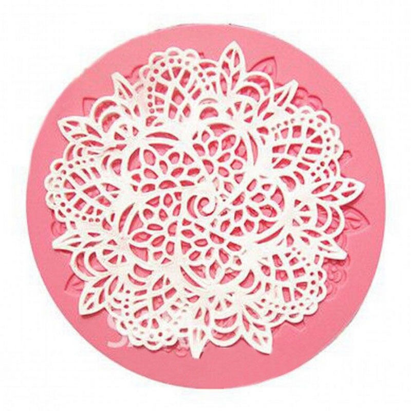 Lace Silicone Mold Mould Sugar Craft Fondant Mat Cake Decorating Baking iu.l8