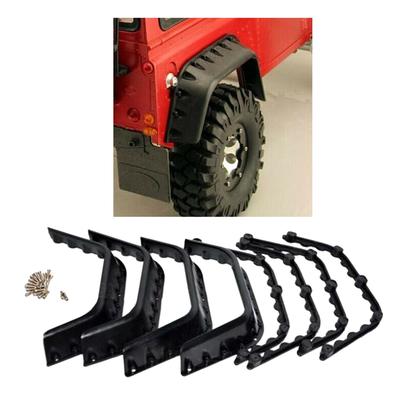 1/10 RC Car  Flares Replacements Parts Spare Parts Black