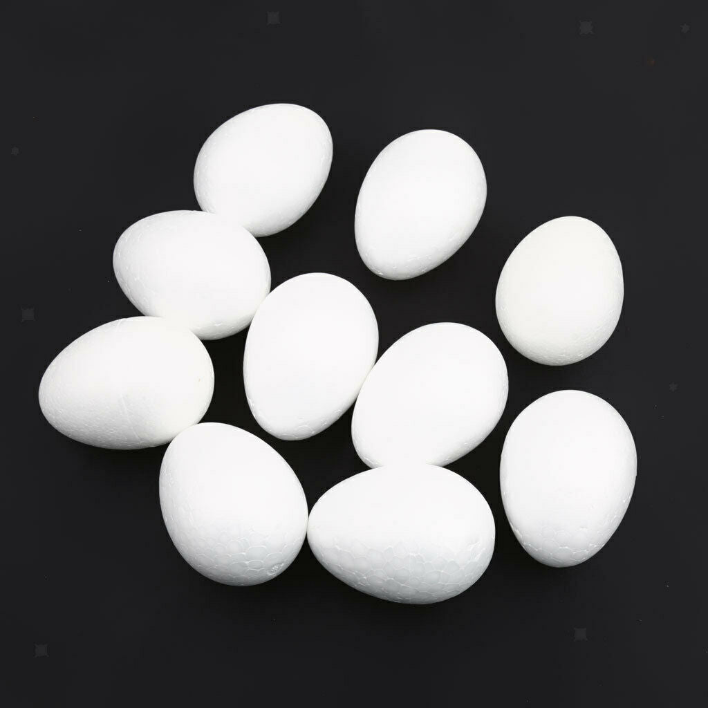 40x White Modelling Craft Polystyrene Foam Eggs Christmas Ball DIY Supply Crafts