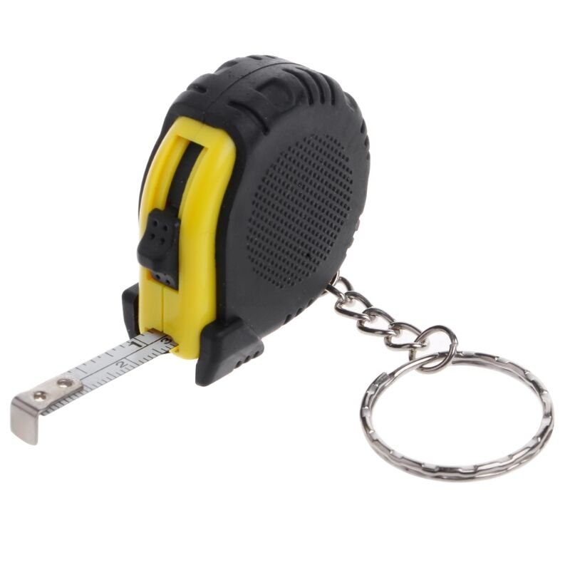 1m Retractable Ruler Tape Measure Key Chain Mini Pocket Size Metric 3.28Ft/39"