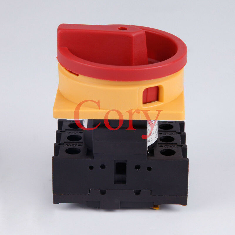 1pcs Cam Combination Changeover Switch 2 positions (ON-OFF) Locking AC 380V 25A
