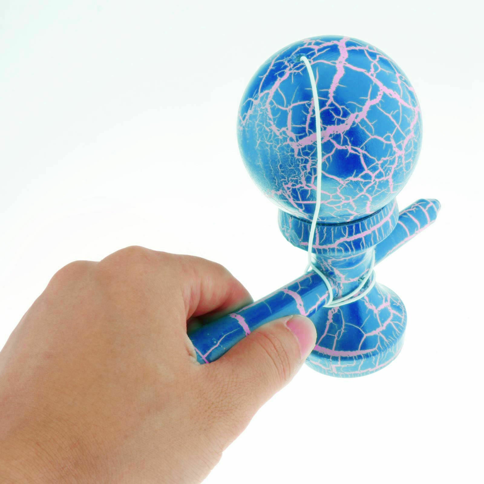 Wooden Colorful Crack Surface Kendama Balls Address Balance Toys for - Blue,
