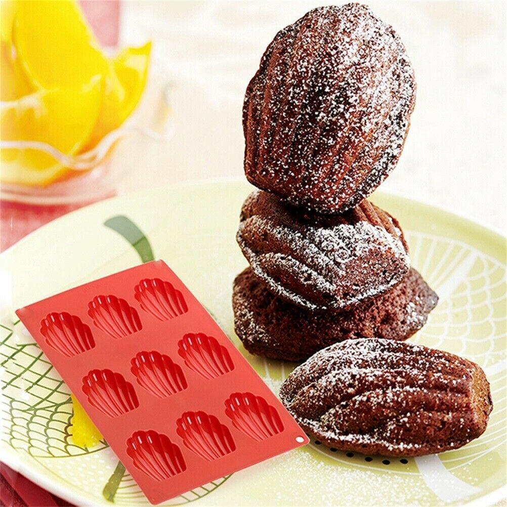 2Pcs Non-stick 9 Cavity Silicone Baking Molds for Cake Chocolate Candy Cookies