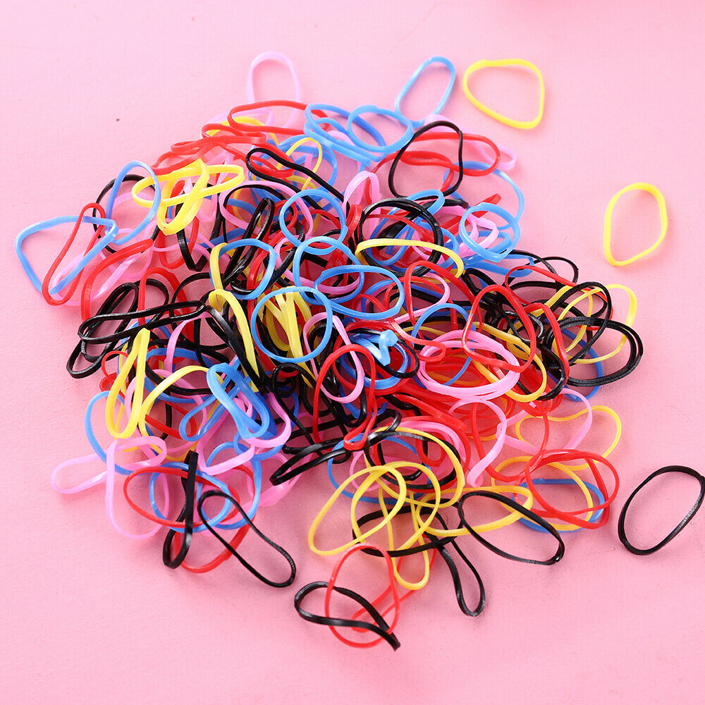870x Candy Color Hair Clips Rope Set Ponytail Holder Kids Girls Hair Accessories