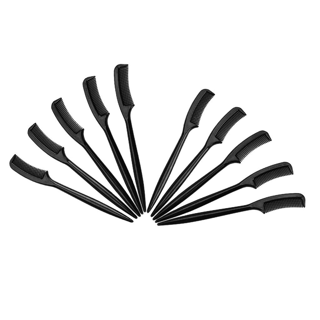 20 Pieces Mini Eyebrow or Eyelash Comb Disposable Brushes for Makeup - Black