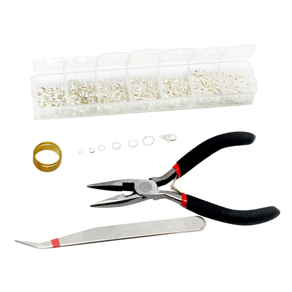 Jewelry Making Starter Kit Jewelry Tool Set Silvewhite Open Jump Ring Clasps
