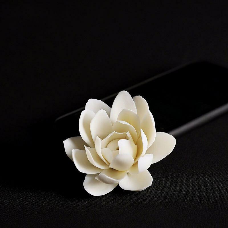 Lotus Flower Ceramics Incense Burner Stick Holder Censer Plate Home Ornament 1PC