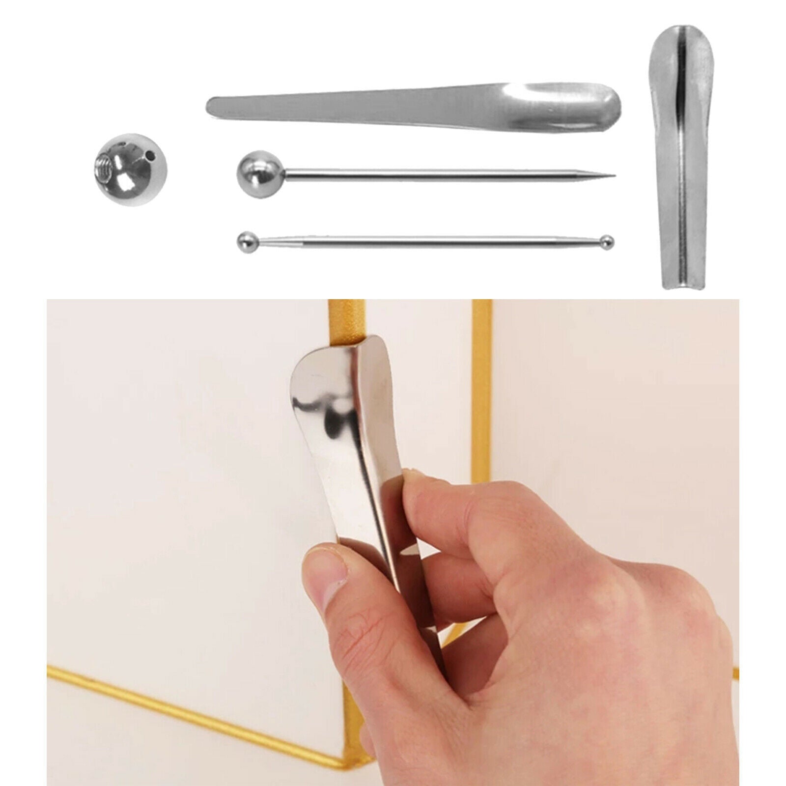 5x Tile Grout Corner Scraper Press Ball Household Caulk Repair Tools Set