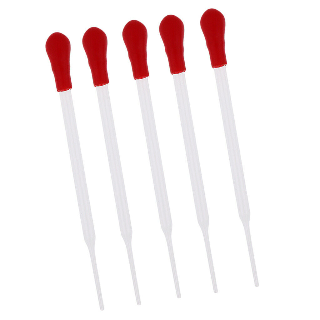 5 Pieces Clear Glass Pipette Pipet Dropper Dispensing Liquids Lab 14cm