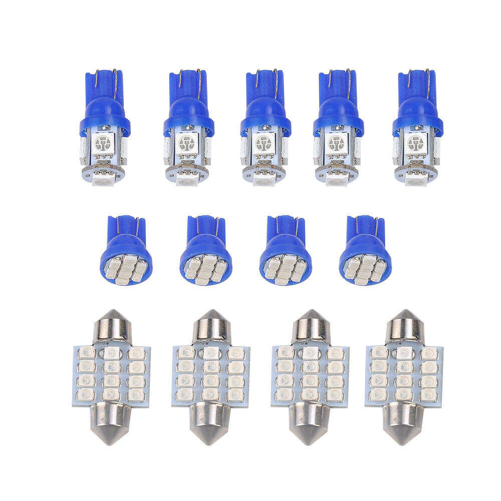 13pc Car Interior LED Lights For Dome License Plate Lamp 12V Car Accessories Kit