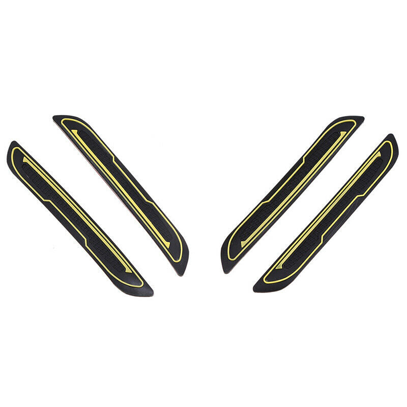 4Pcs Yellow Car Door Edge Guard Strip Scratch Protector Anti-collision Trim