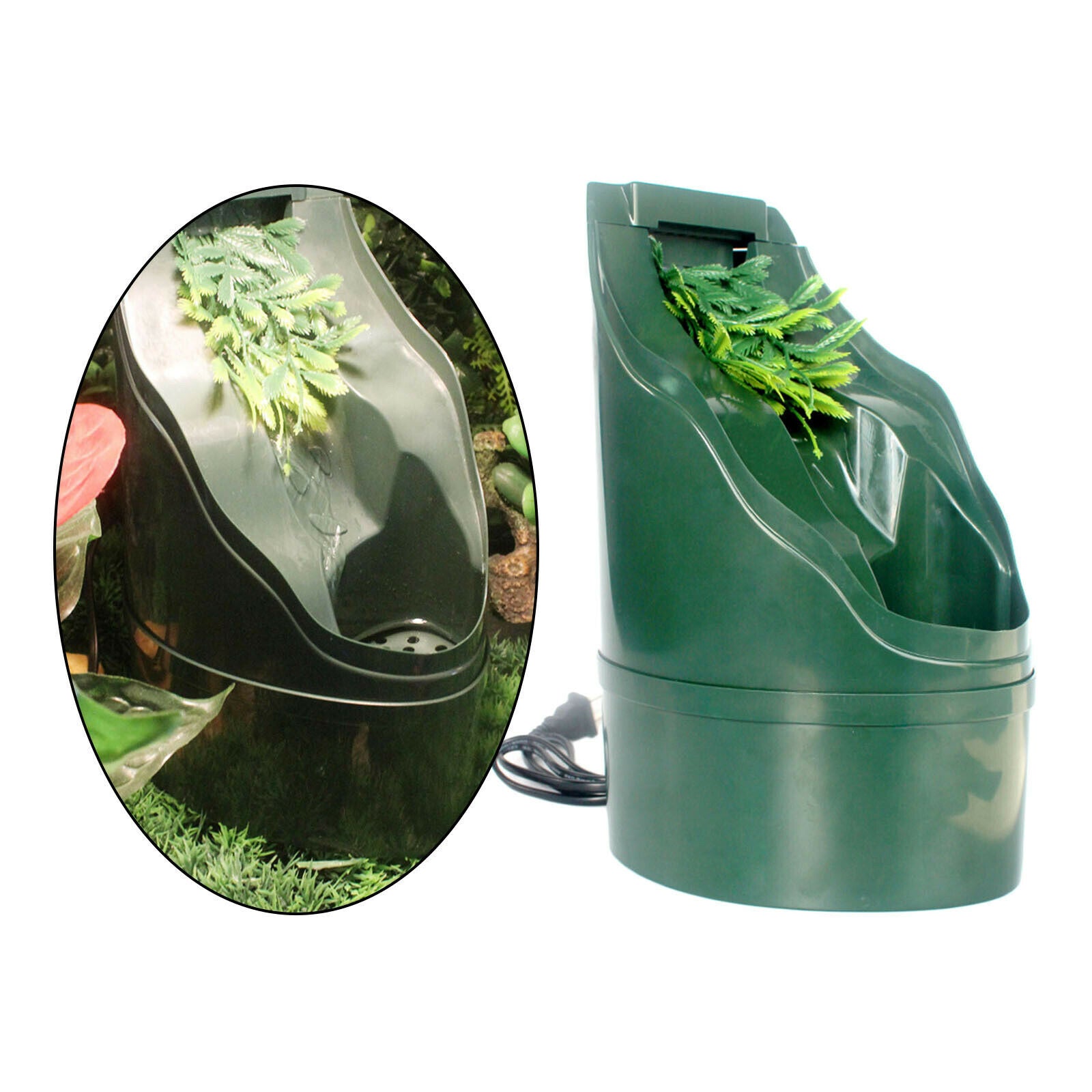 Reptile Water Fountain Water Dispenser Bowl Dish Tank Accessories 220V