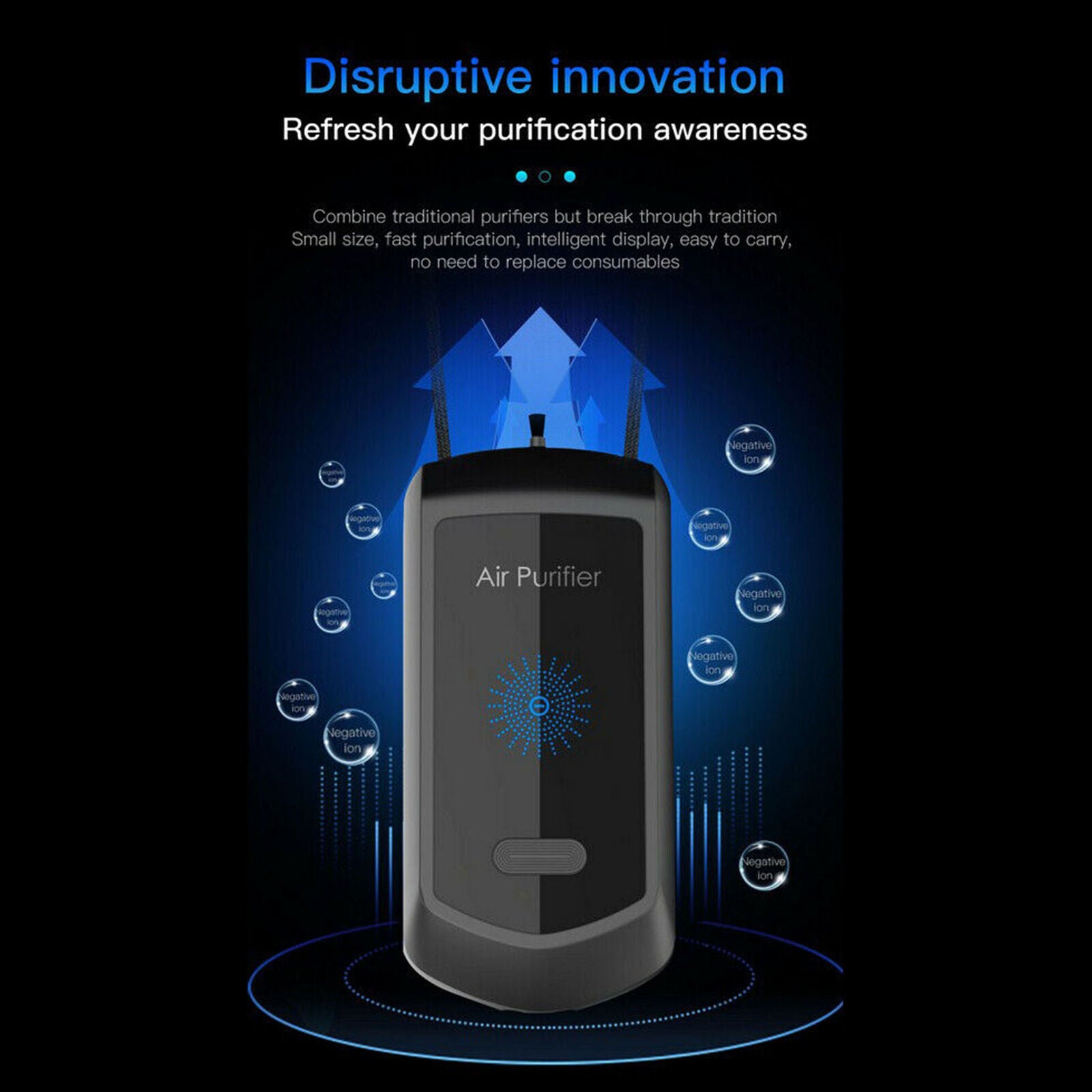 Personal Air Purifier Wearable Necklace Portable Freshener