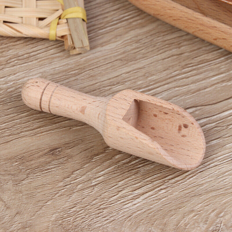 4pcs Wooden Coffee Tea Scoops Mini Candy Bath Salt Spices Flavors Spoo.l8