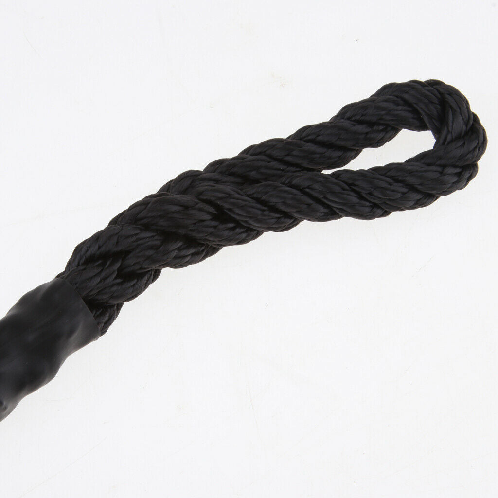 3/8 INCH X 6.5 FT Black  Double Braided Fender Line, Boat Mooring Line Spliced