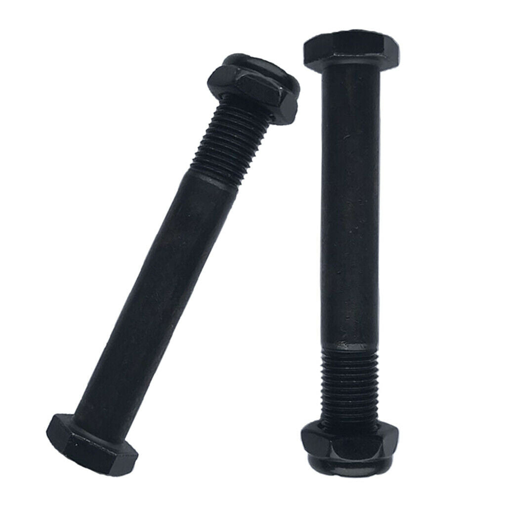 2pcs 62.5mm Skateboard Trucks Kingpin Longboard Hardware + 2pcs Nuts Black