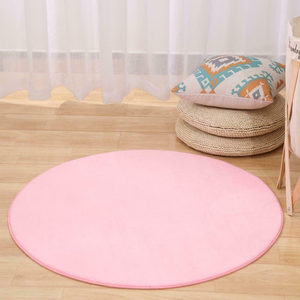 Circular Plush Crawling Tent Pad Area Rugs Diameter Bedroom Playhouse Pink