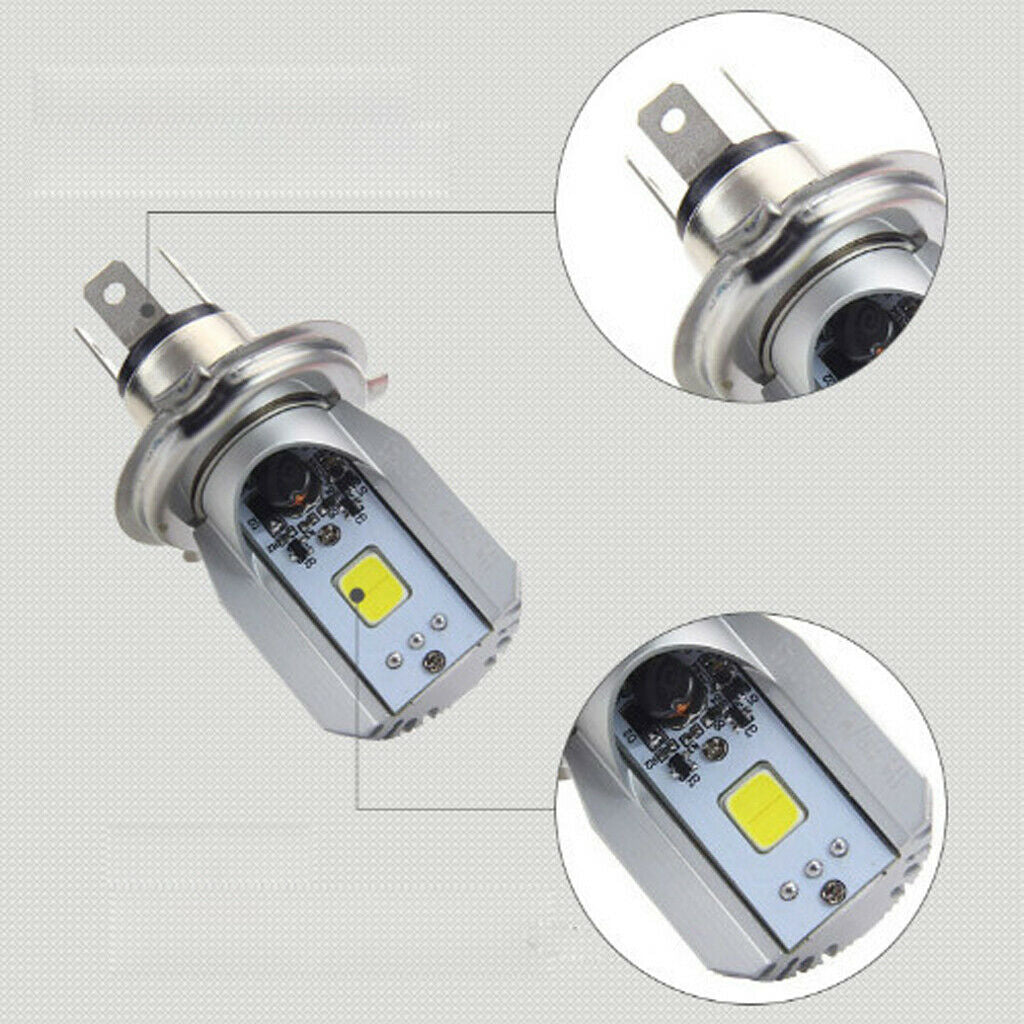 H6 BA20D DC 12V-60V 12W COB LED Motorcycle Hi/Lo Beam Headlight Bulb White