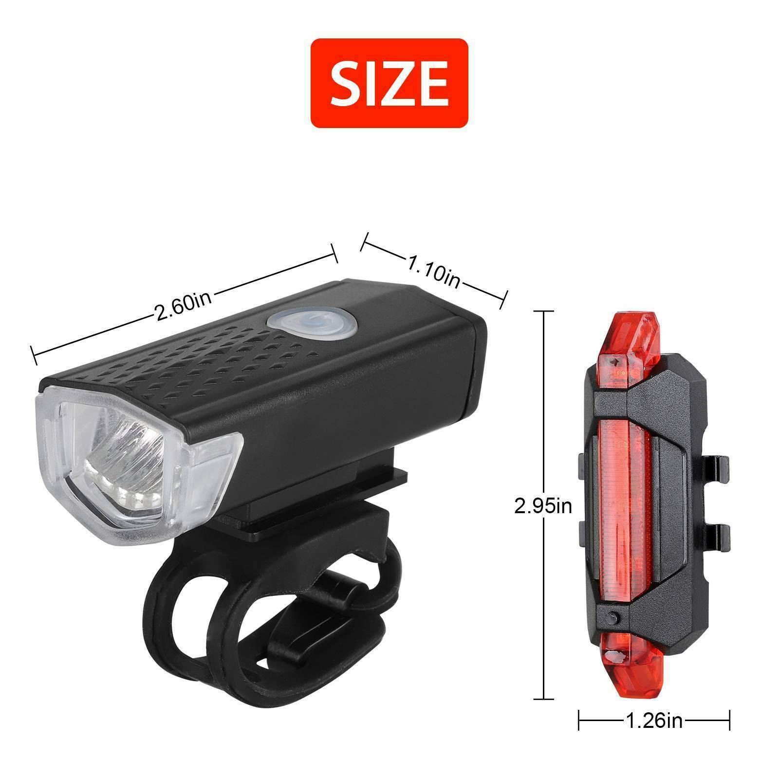 10000 Lumen Rechargeable Mountain Bike Lights Bicycle Torch Front & Rear Lamp US