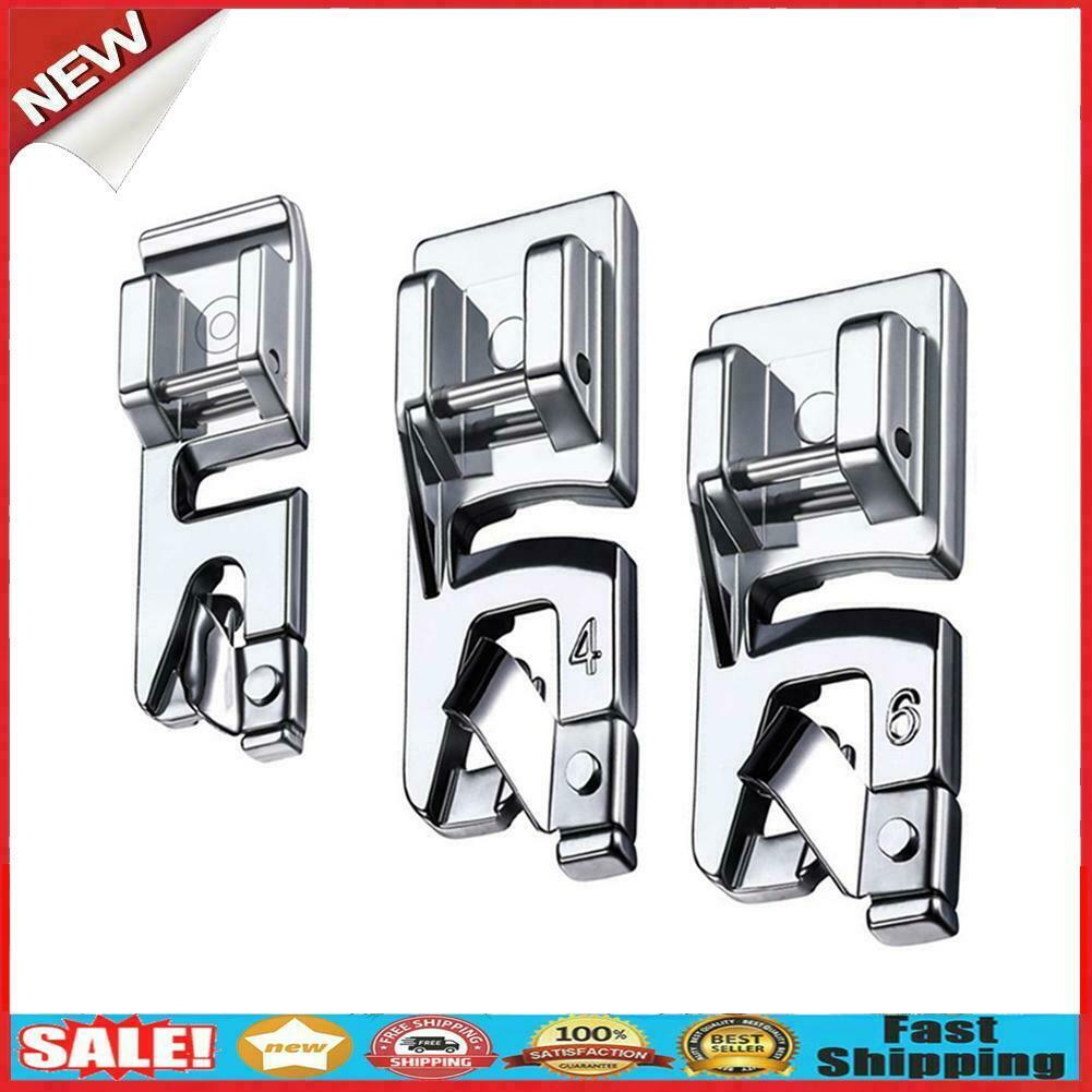 3pcs Narrow Rolled Hem Sewing Machine Presser Foot Set Sewing Accessories @