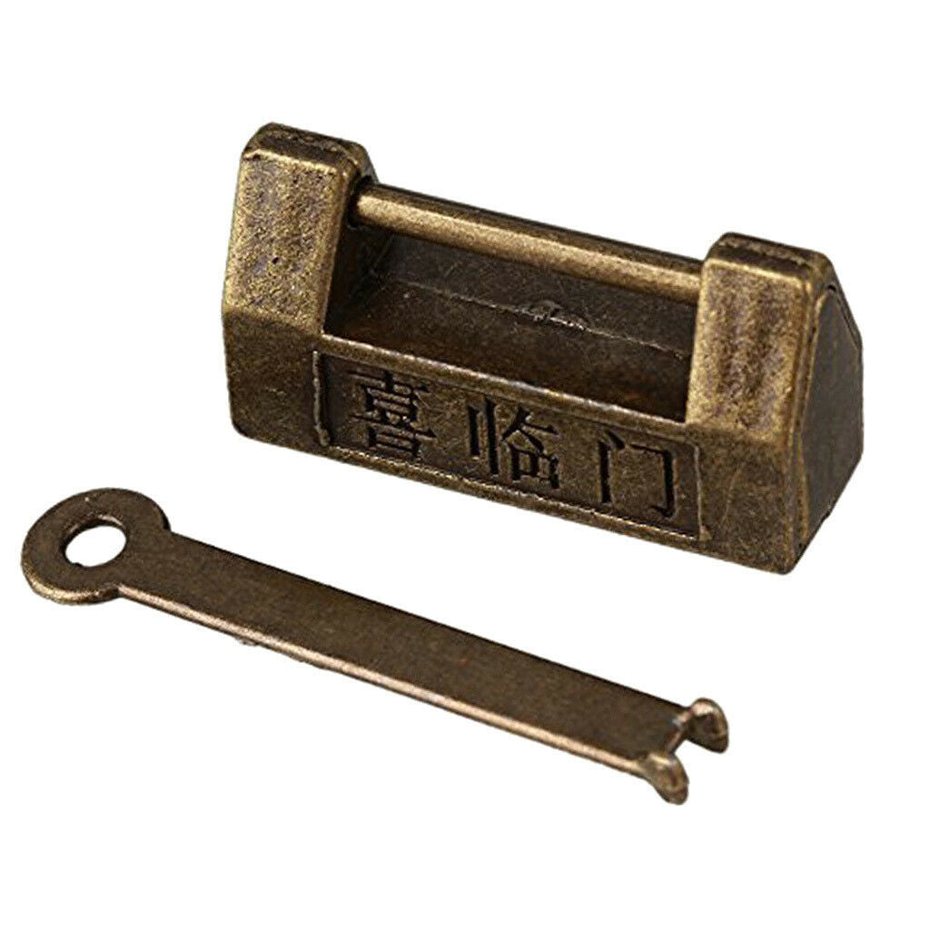 Retro Old Style Padlock Lock Chinese Bronzed OLD Locks