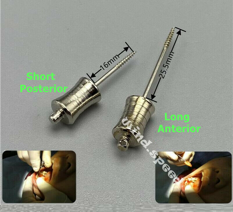 2pc Dental Manual Extractor Apical Root Fragments Drill Short 16mm+Long 22.5mm