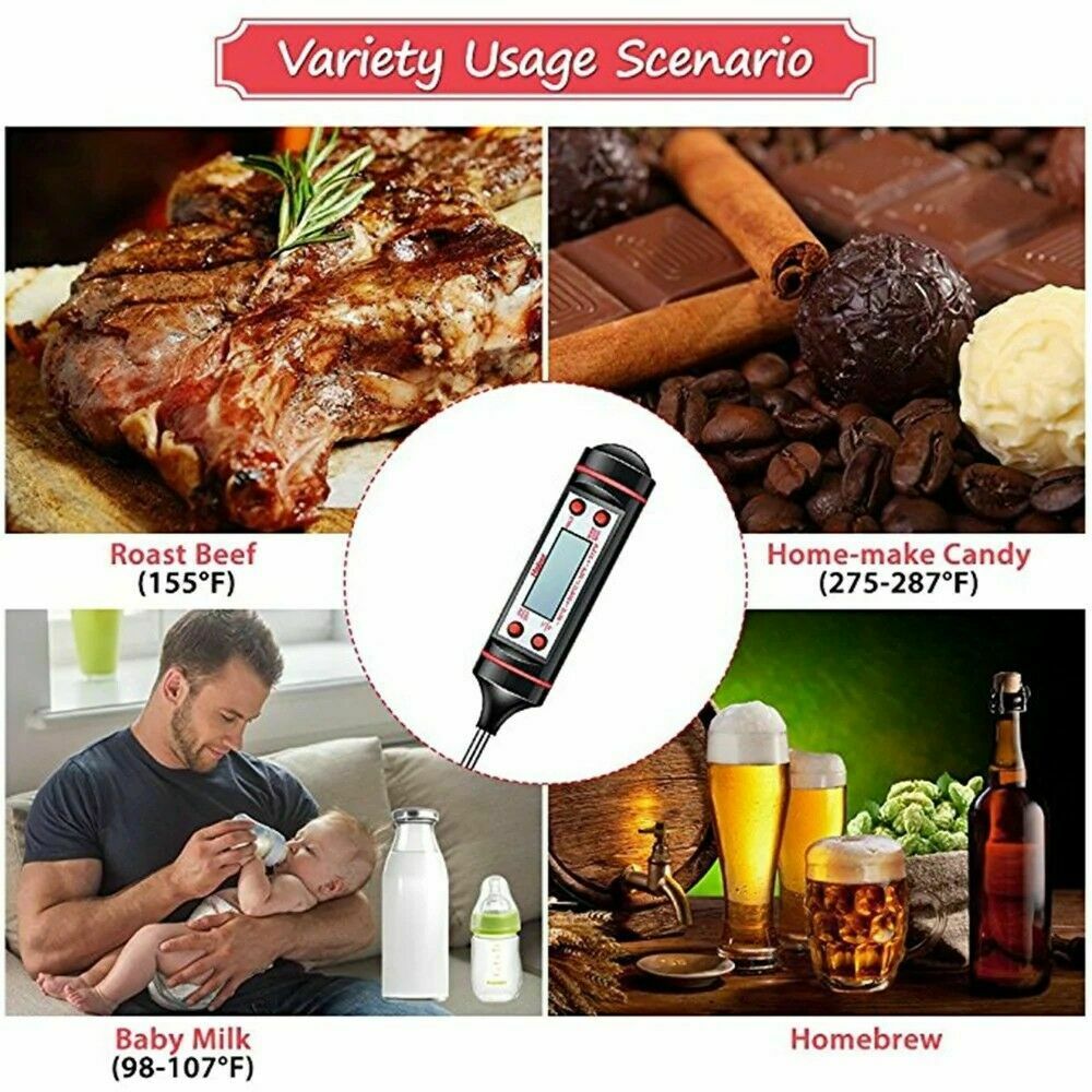 Mini Digital Cooking Food Thermometer Sensor Probe Kitchen Tools for Meat BBQ