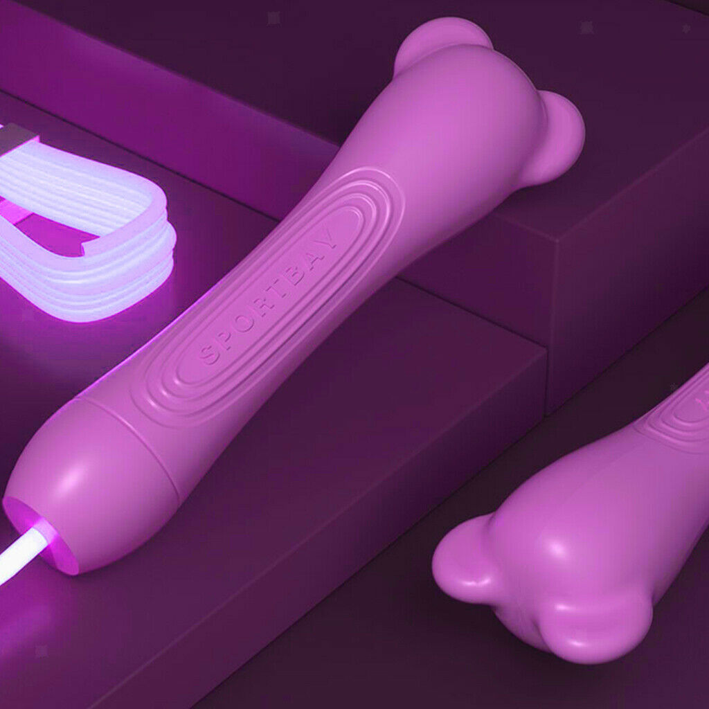 Glowing Luminous Skipping Rope with Skin-friendly Non-slip Handles for Adults,