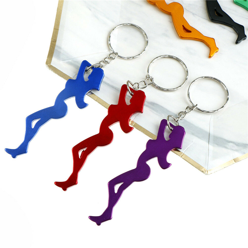 Sexy Beauty Shape Aluminum Alloy Bottle Opener Beer Keychain Portable Bar .l8