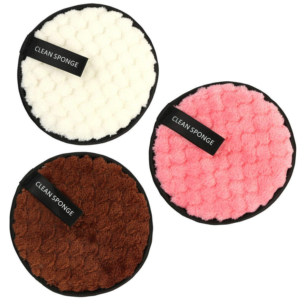 3pcs Face Cleaner Facial Wash Sponge Pads Cosmetic Makeup Remover Puff 12cm