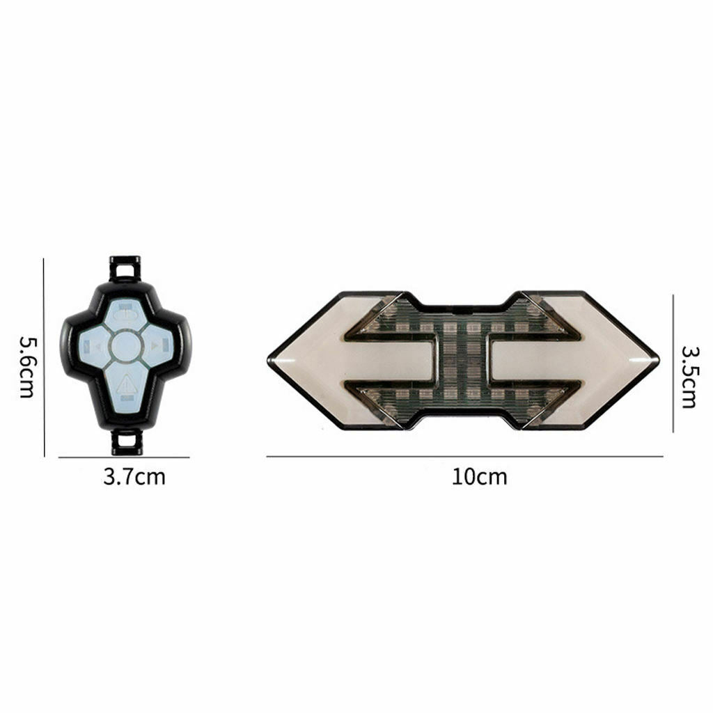 Bicycle Tail Light USB Smart Wireless Control Turn Signal Warning Lamp