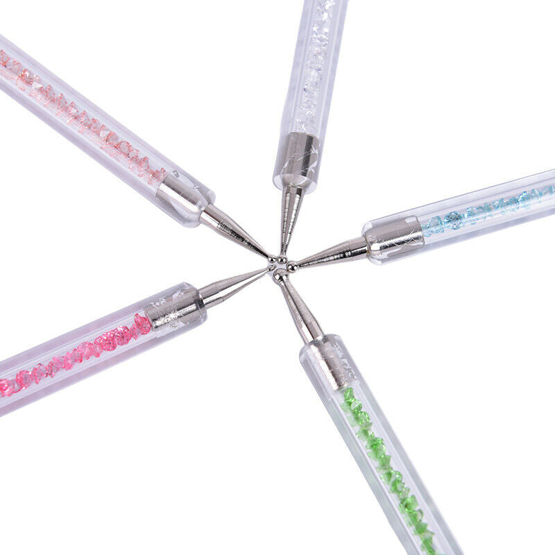 Crystal Painting Drawing Dotting Pen Dual-ended Nail Art Brush Tool Manicure  FG