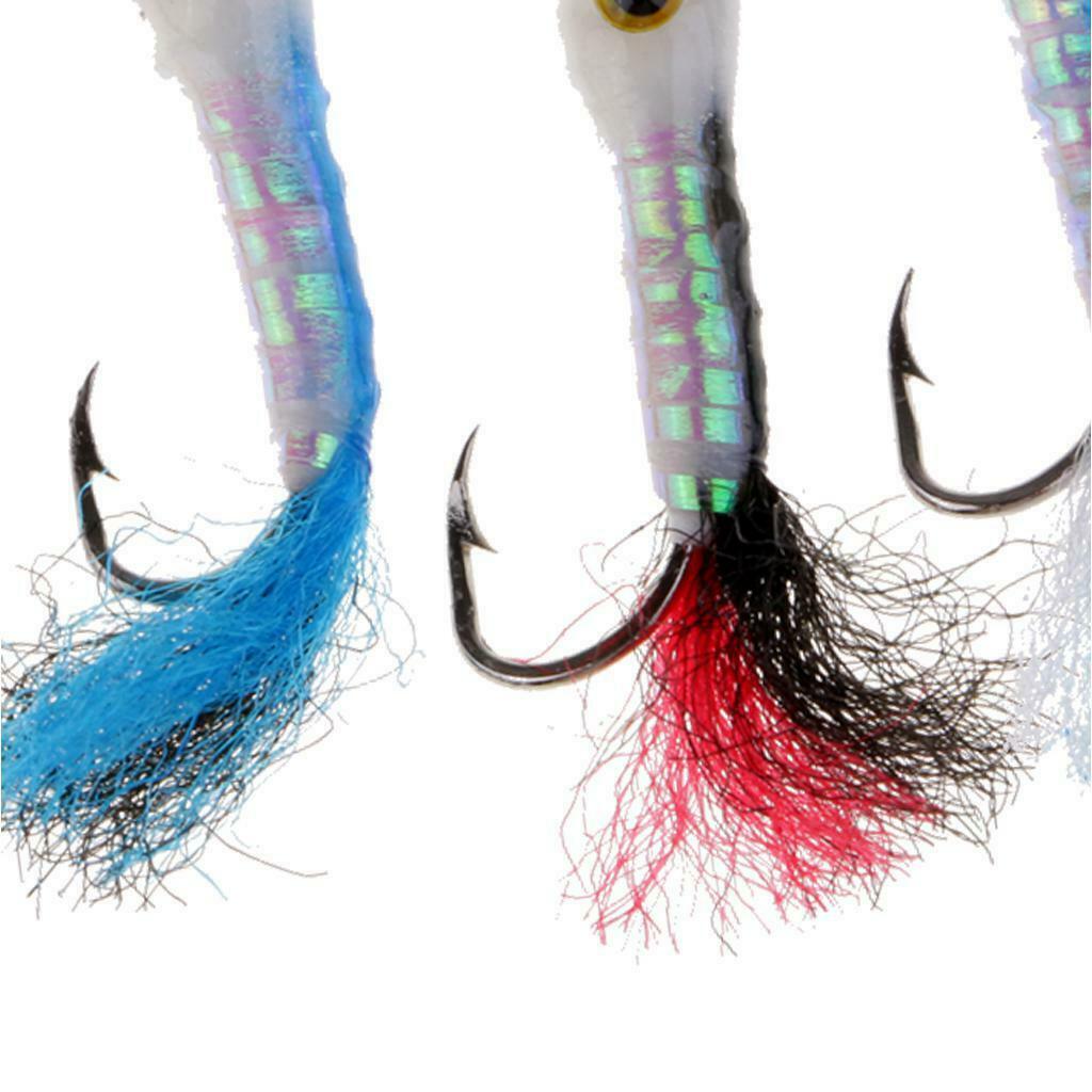 3pcs Sinking Fly Fishing Files Simulation Wet Flies Minnow with Size 8# Hook