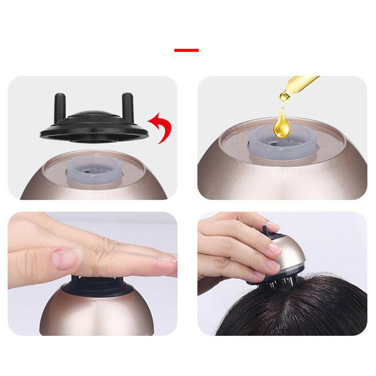 Scalp Applicator Comb hair Brush hair Scalp Massager Brush  Golden