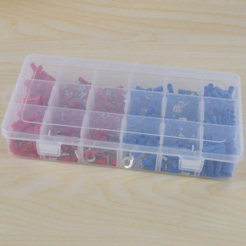 360Pcs Insulated Car Electrical Wire Terminals Crimp Connector Spade Set Kit