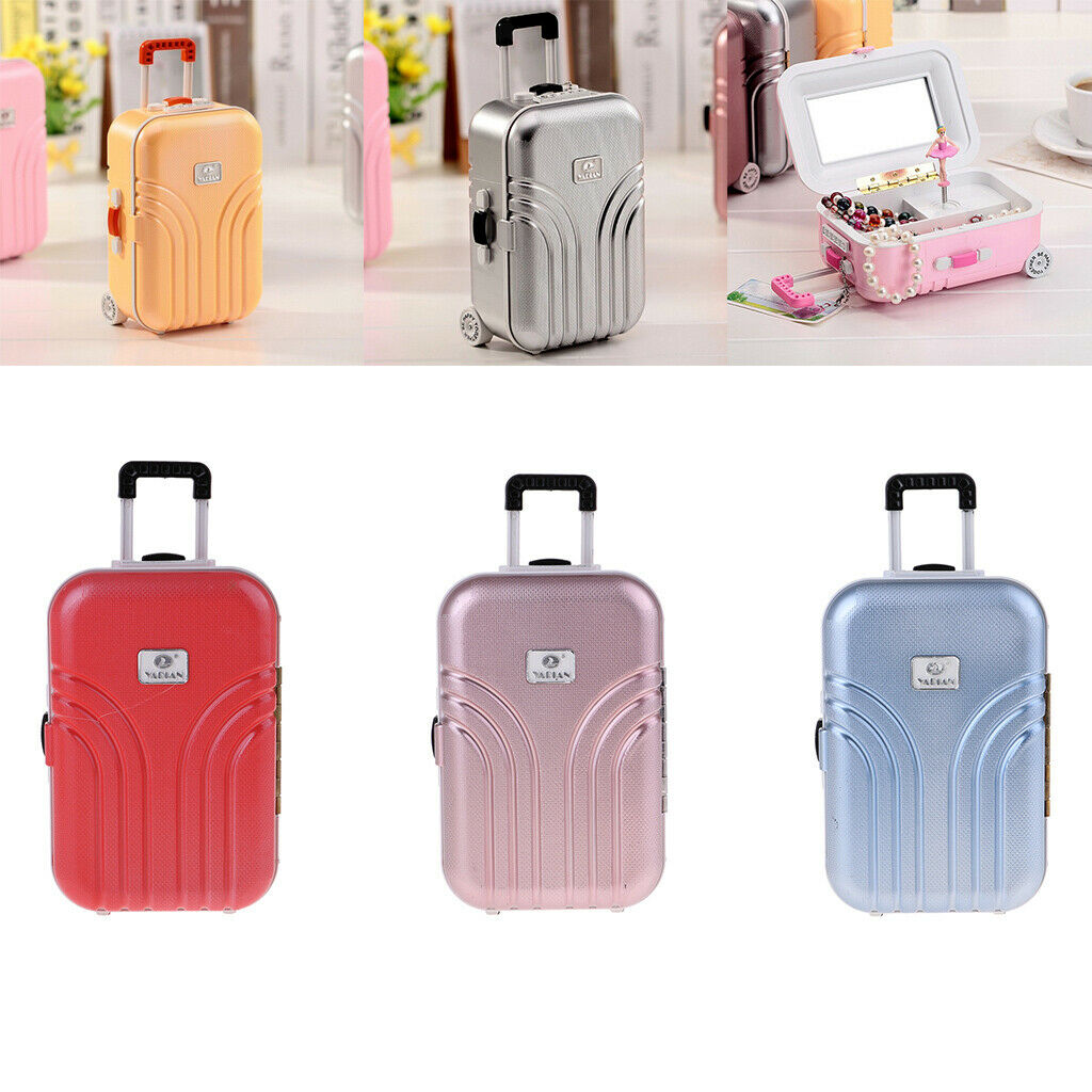 Ballerina Music Box Suitcase Shaped Mechanism Musical Box Gift Orange