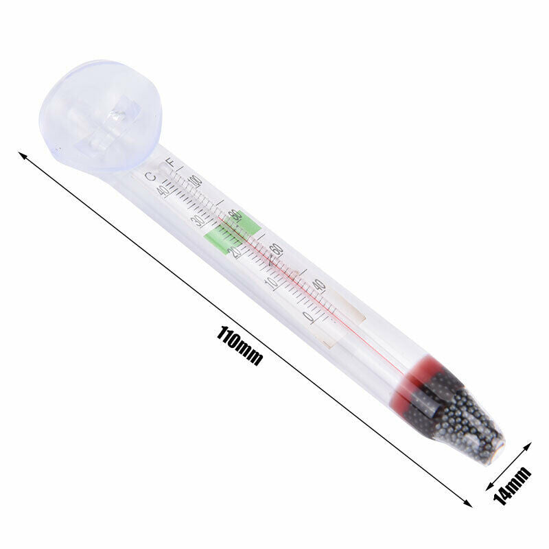 New Glass Meter Aquarium Fish Tank Water Temperature Thermometer Suction  Kt
