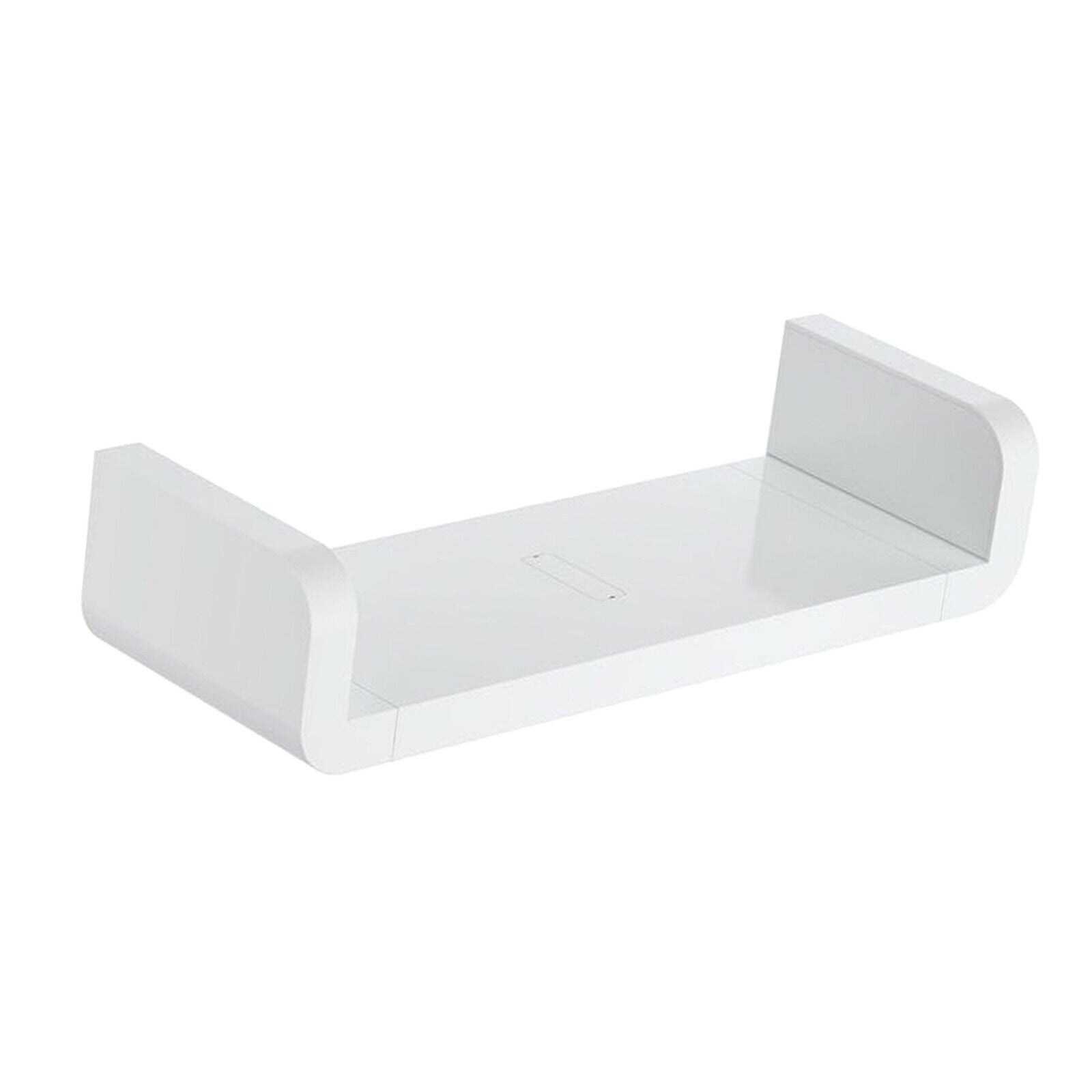 2X Floating Wall Shelves White U Shaped for Bathroom Display Organizer 32cm