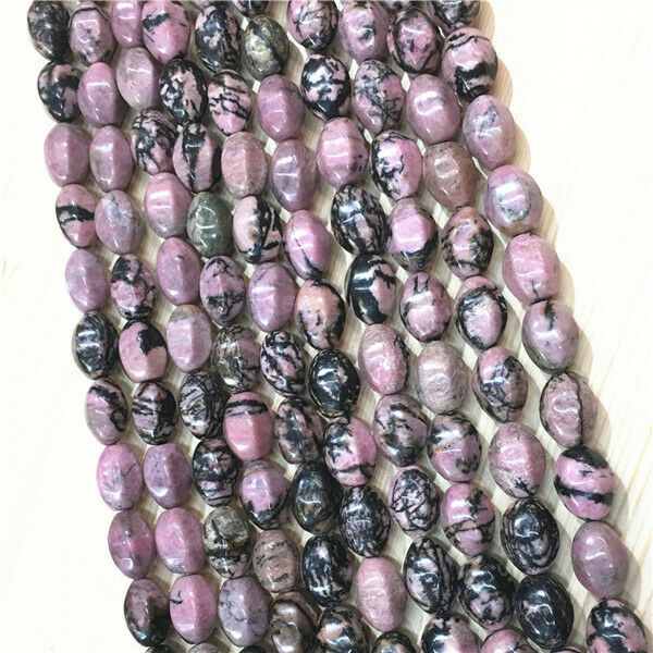 1 Strand 14x10mm Natural Rhodonite Faceted Hexagon Olive Loose Beads 15.5" HH670