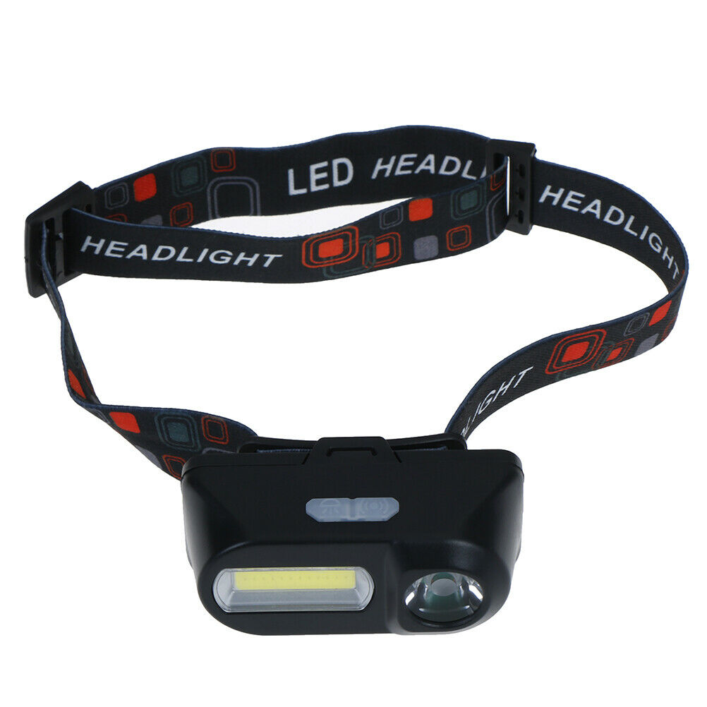 Mini COB LED headlight headlamp flashlight USB rechargeable torch night ligh Pb