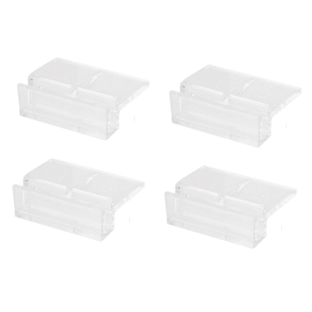 Aquarium Tank Plastic Clips - 4Pcs 6mm Clear Durable Lid Holder