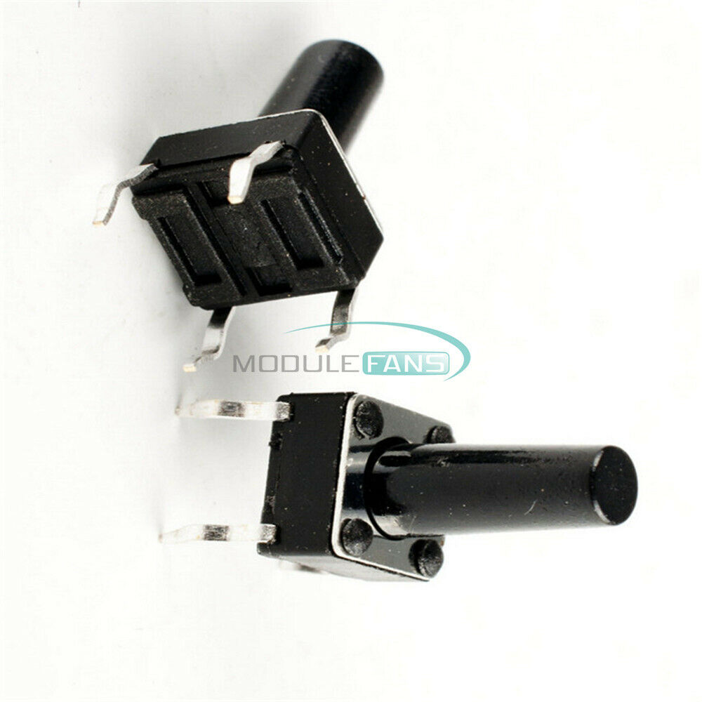 100Pcs 6*6*13 Tactile Push Button Switch Tact Switch 4-pin DIP-4 6X6X13mm