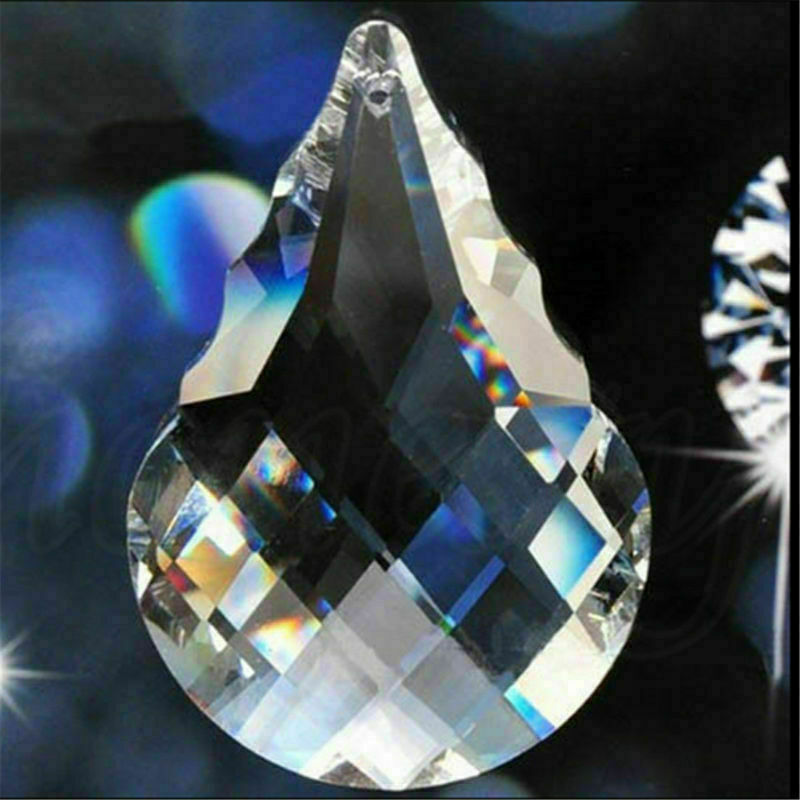 50mm Clear Crystal Pendant Suncatcher Chandelier Lamp Part Prism Drop Hanging