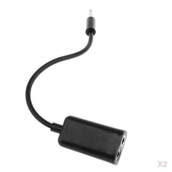 2pcs 3.5mm Audio Aux Splitter Cable Male to 2 Female Music Splitter Cord