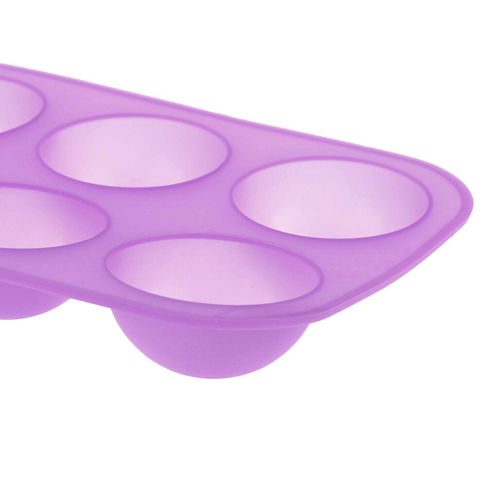 Silicone Soap Chocolate Molds Cake Baking Tool  Pastry Mould round shape 6holDD