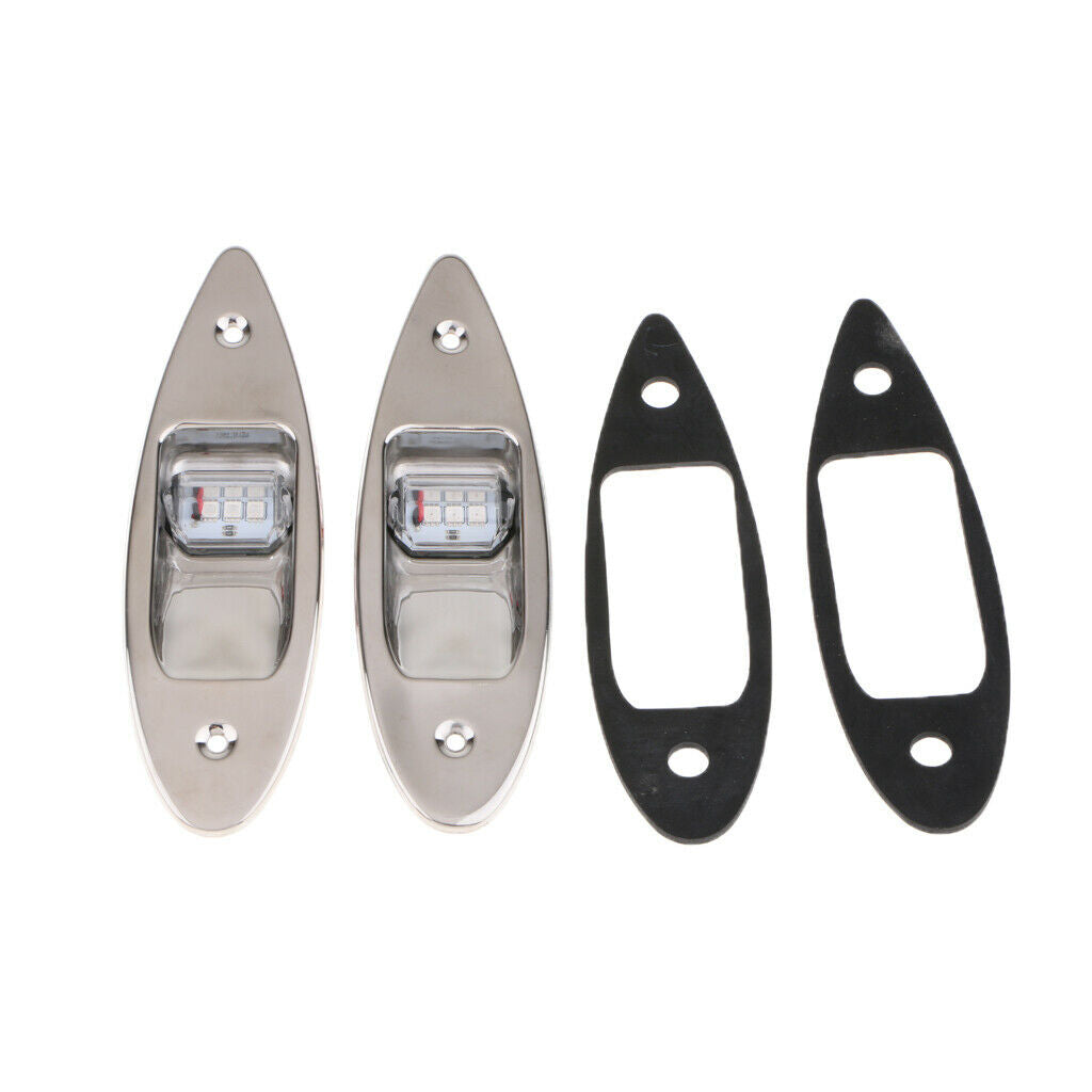 Boat LED Navigation Lights Red and Green, Marine Sailing Signal Lamp Teardrop
