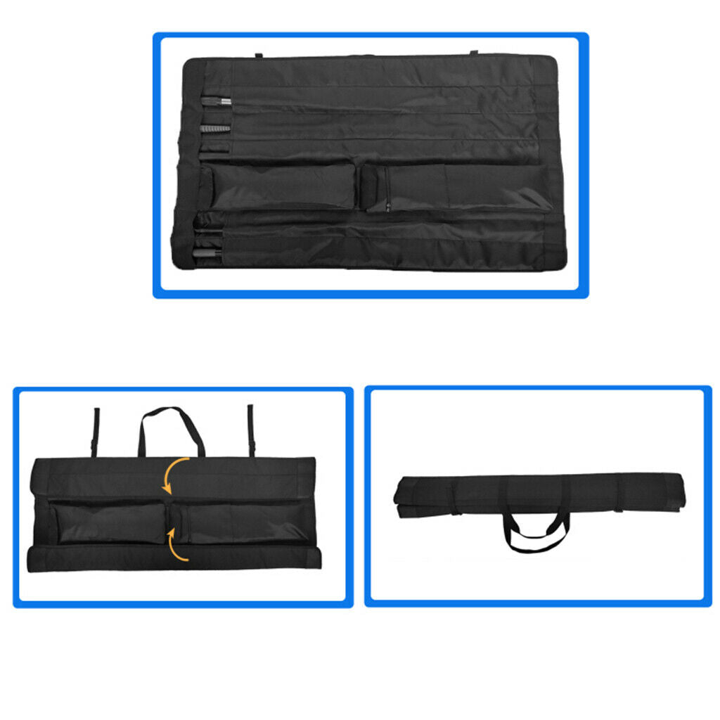 Fishing Rod Holdall Bag Sleeve Carrier Fishing Tackle Storage Bag Black