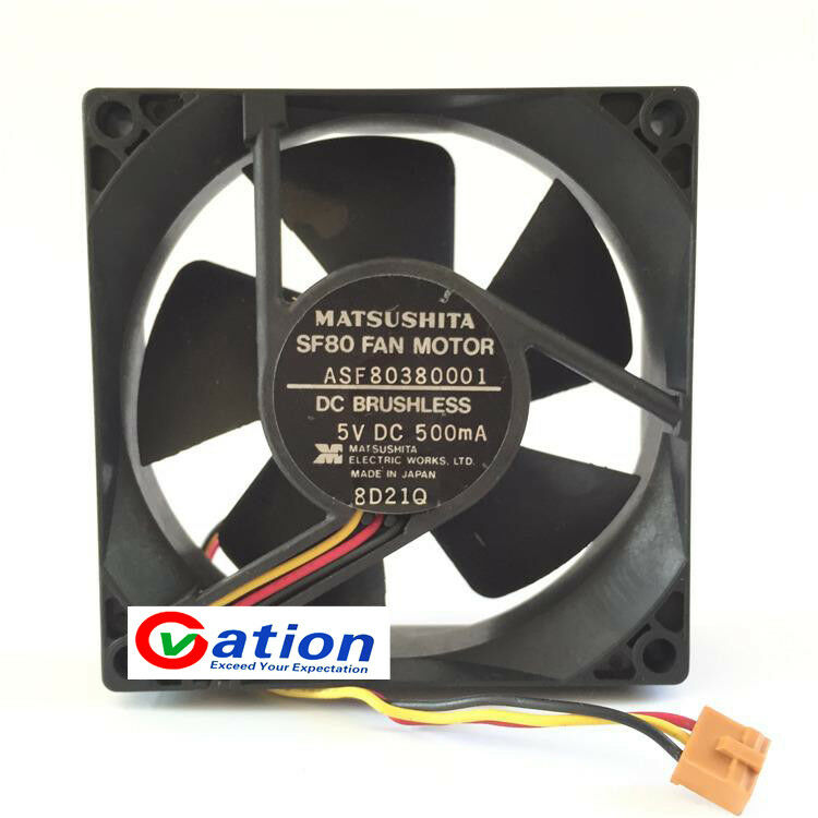 For 1pc MATSUSHITA ASF80380001 Cooling fan 5V 0.5(A) 80*80*25MM